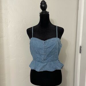 Forever 21 Blue Denim Women's Top